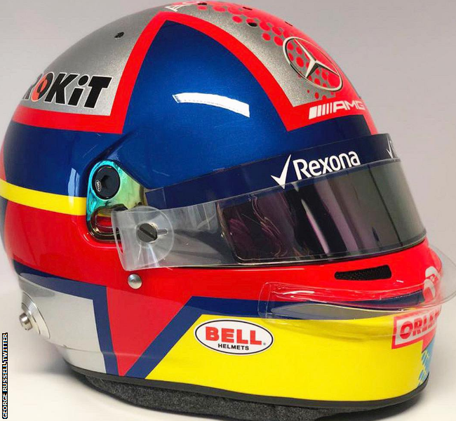 George Russell helmet