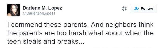 Twitter users offered their support after a family forced their son to live in a tent as punishment for stealing.