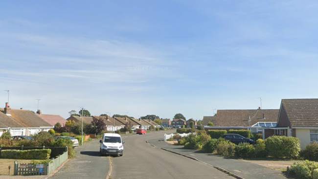 A general view of Bertram Avenue. Homes line the road and some vehicles are parked on the road.