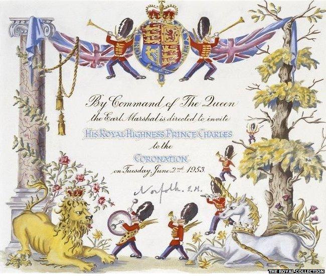 Invitation to Prince Charles to attend the Coronation, 1953, Joan Hassall