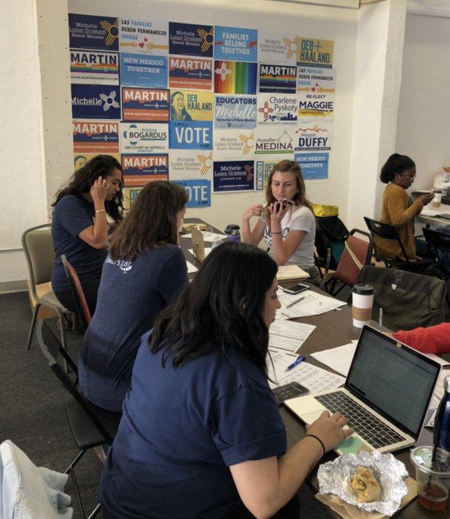 Volunteers for Deb Haaland.