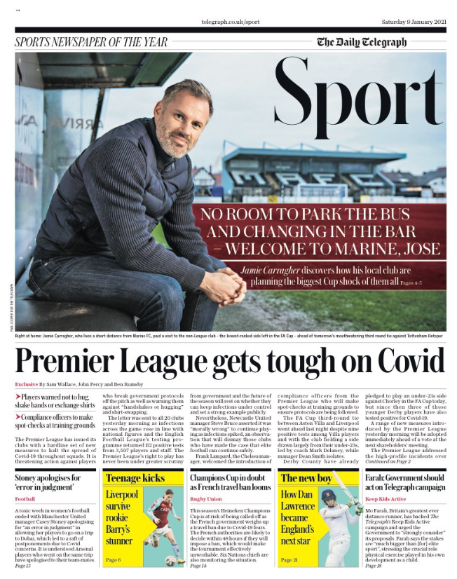 The back page of the Telegraph