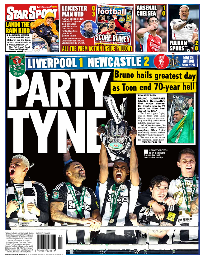 Daily Star back page