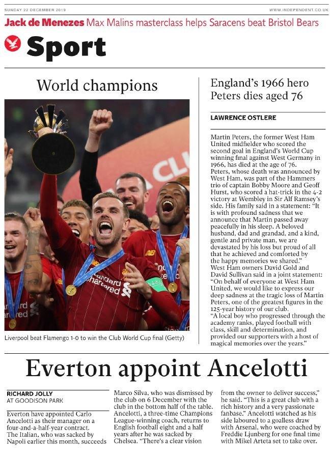 Independent sports page