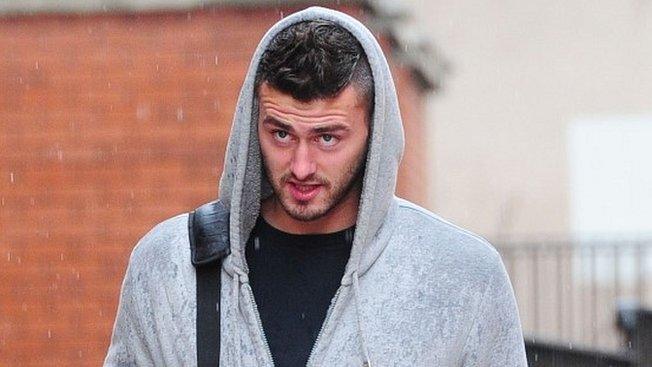 Gary Madine arriving at court to be sentenced