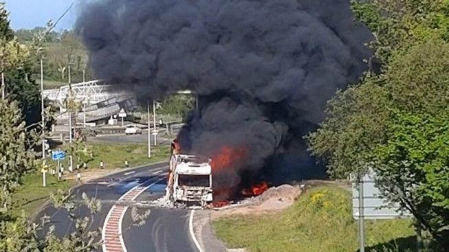 A large lorry fire 