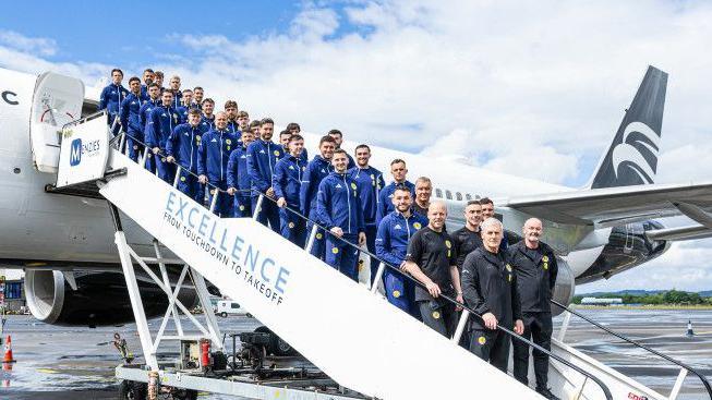 The Scotland party are on their way to the World Cup