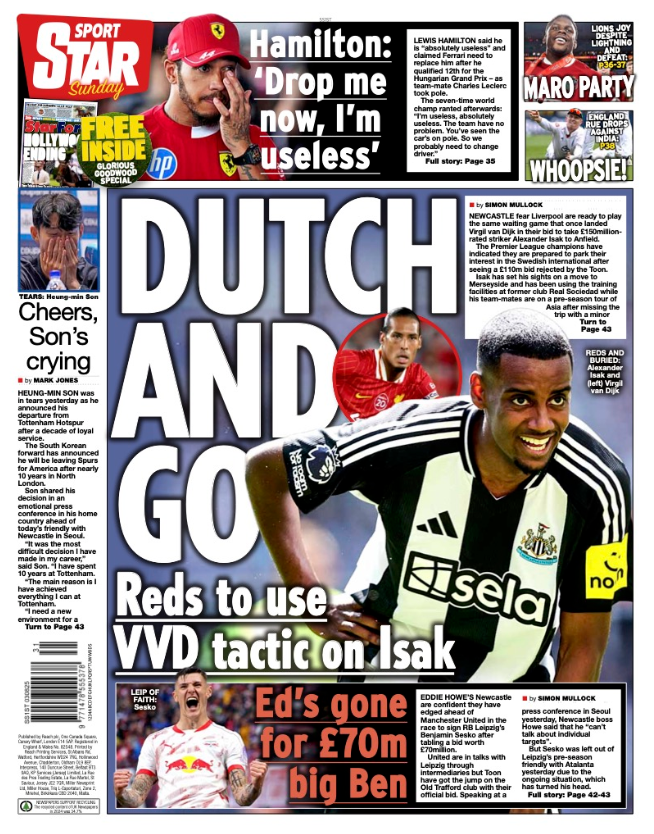 Daily Star back page