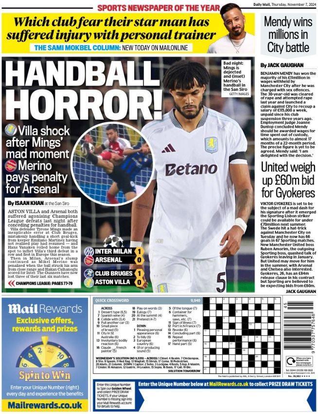 Mail back page