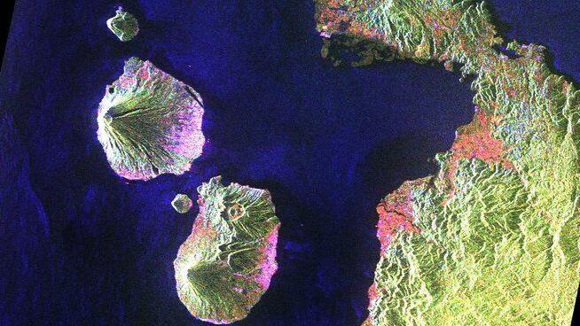 Indonesia, its forests and volcanoes.