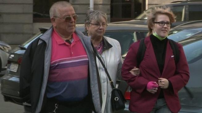 Ashleigh Carroll with her family at court