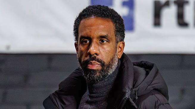 Celtic boss Wilfried Nancy looks on during the Scottish Premiership defeat at Dundee United on 17 December