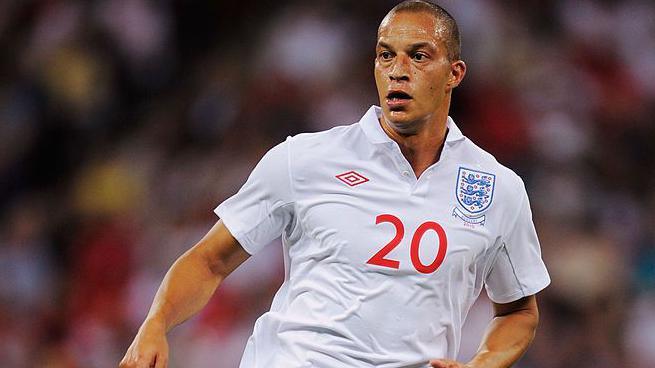 Bobby Zamora playing for England