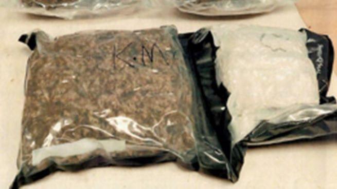 Cannabis in a police evidence bag