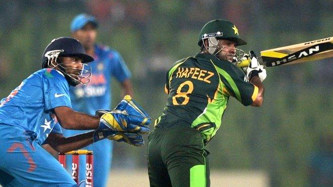 Action from an Asian Cup meeting between India and Pakistan in Dhaka