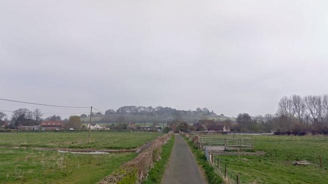 A lane in a country field 