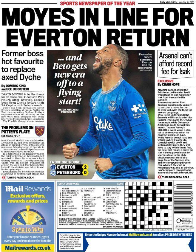 Mail back page