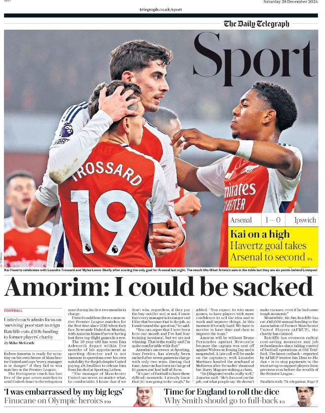 The back page of the Telegraph