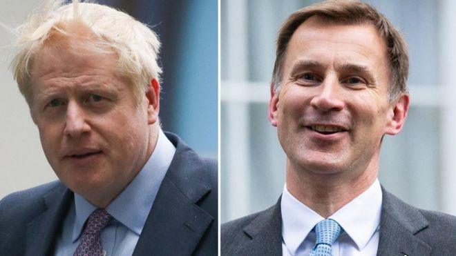 Boris Johnson a Jeremy Hunt