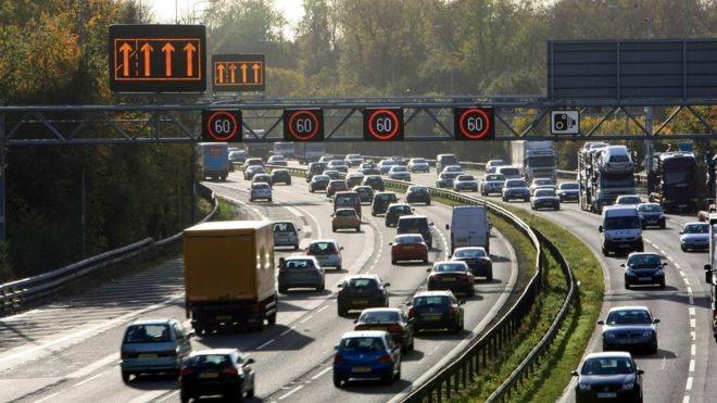 Cars on motorway