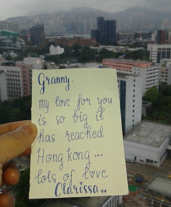 One message came from Hong Kong