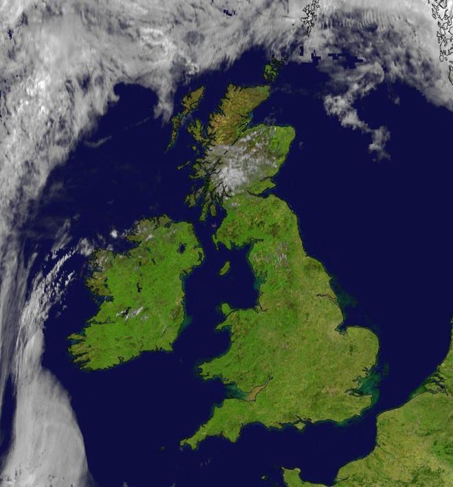 Satellite picture of Scotland