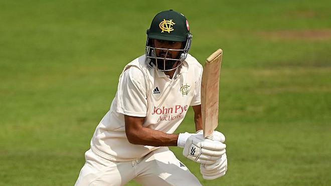 Haseeb Hameed batting for Nottinghamshire