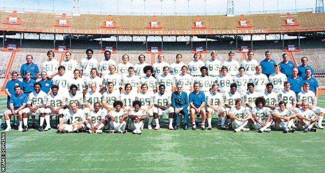 Miami Dolphins team photo 1972