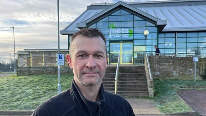 Andy Martin, a gym goer, outside Tides Leisure and Indoor Tennis Centre in Deal