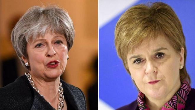 Theresa May and Nicola Sturgeon