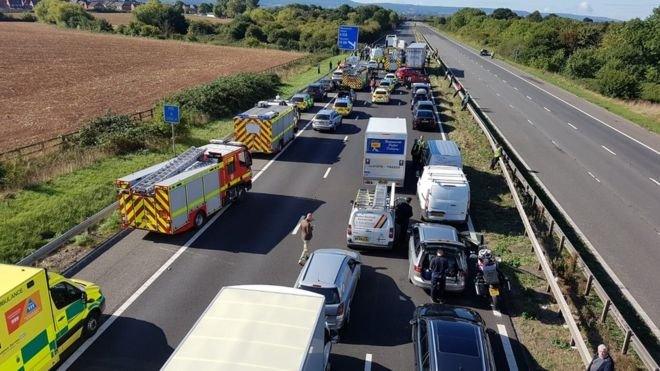 M5 crash scene