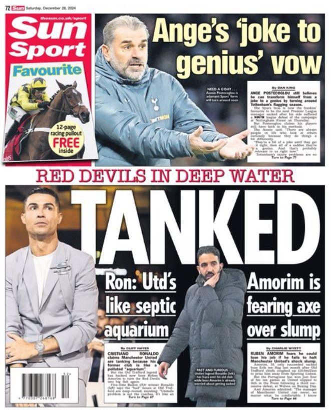 The back page of the Sun