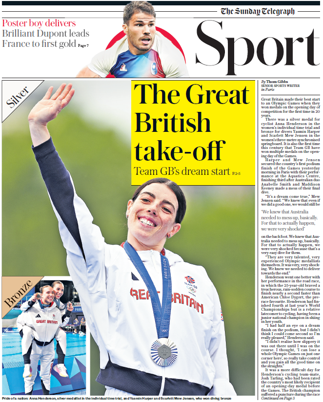 Telegraph back page