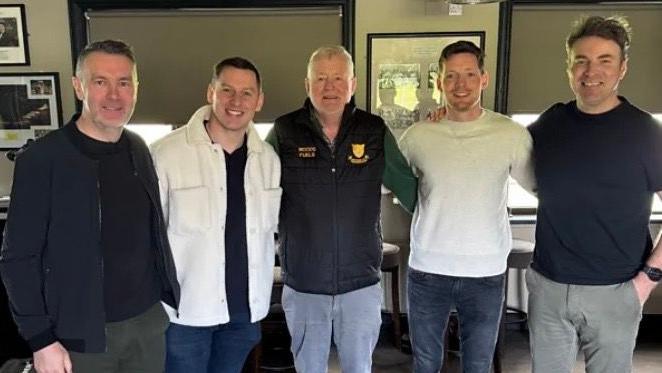 Philly McMahon, Conor McManus, Thomas Niblock and Oisin McConville 