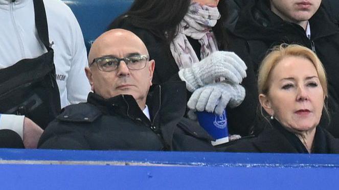 Tottenham chairman Daniel Levy was subjected to fierce criticism from travelling fans during the defeat at Everton