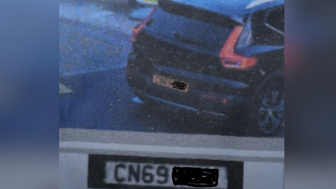 A police image of the Black Volvo with partial registration number CN69