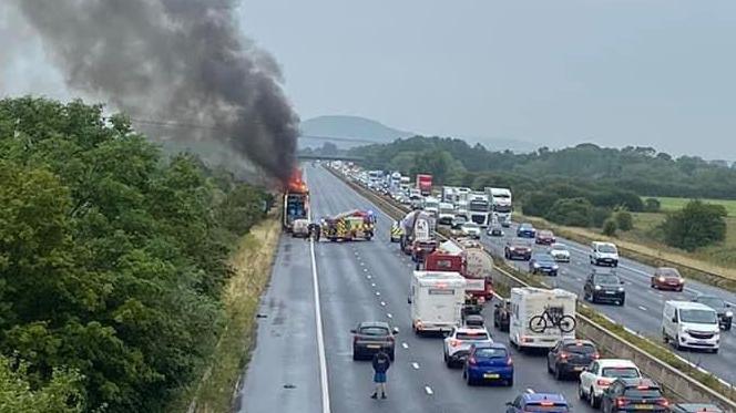 Fire on M5