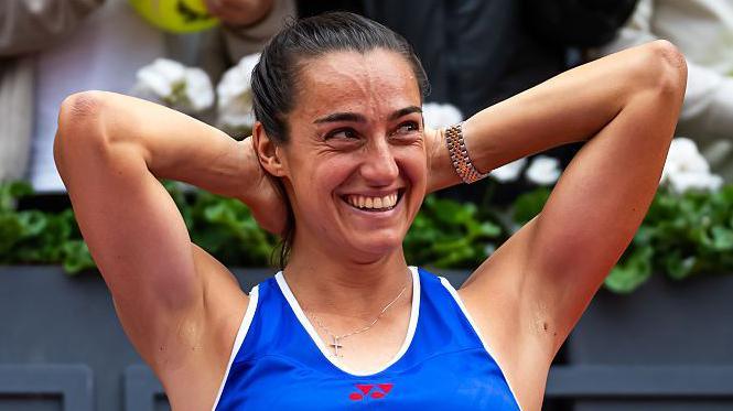 ‘I hate disappointing people’ – Osaka loses to Badosa 3 Caroline Garcia reacts as Bernarda Pera speaks about the Frenchwoman during her post-match interview