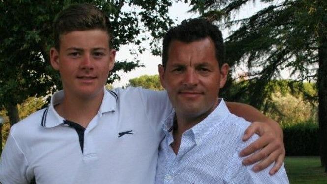 Tom Keys-Toyer, stood with his son Sam who took his own life