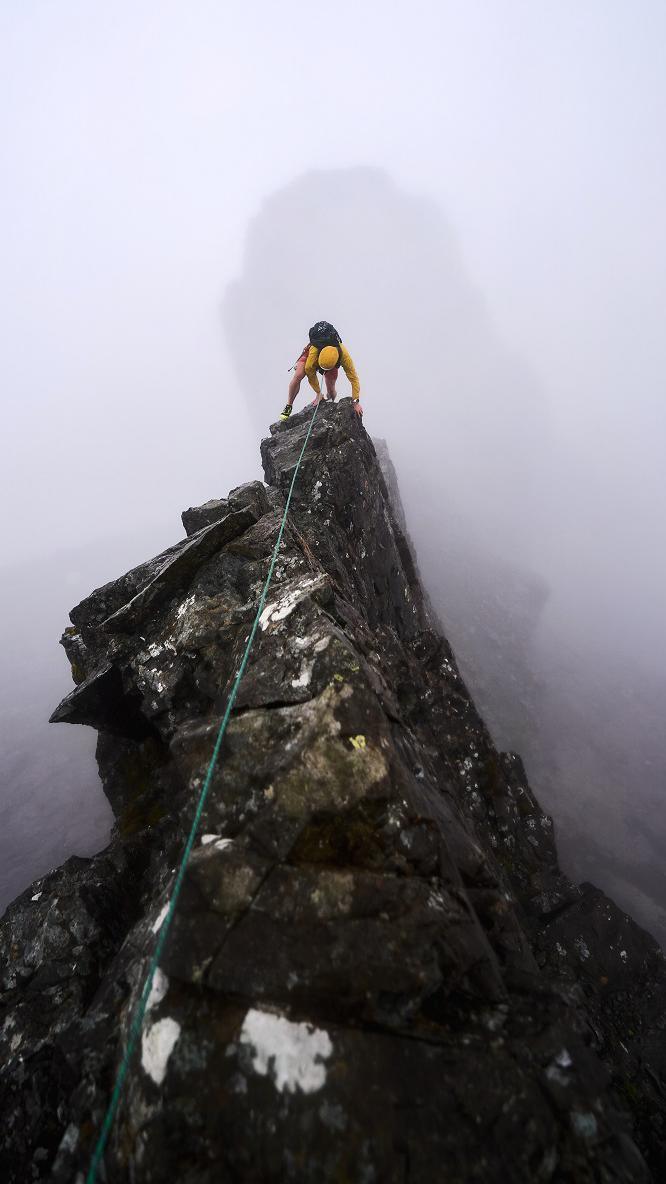 Alex on the Inaccessible Pinnacle on Skye