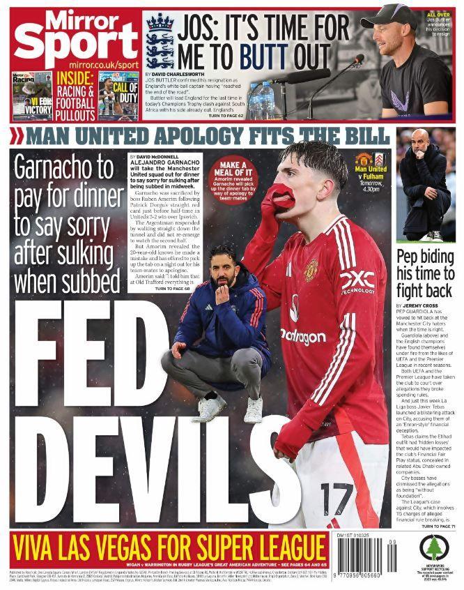 Mirror back page: 'Fed Devils'