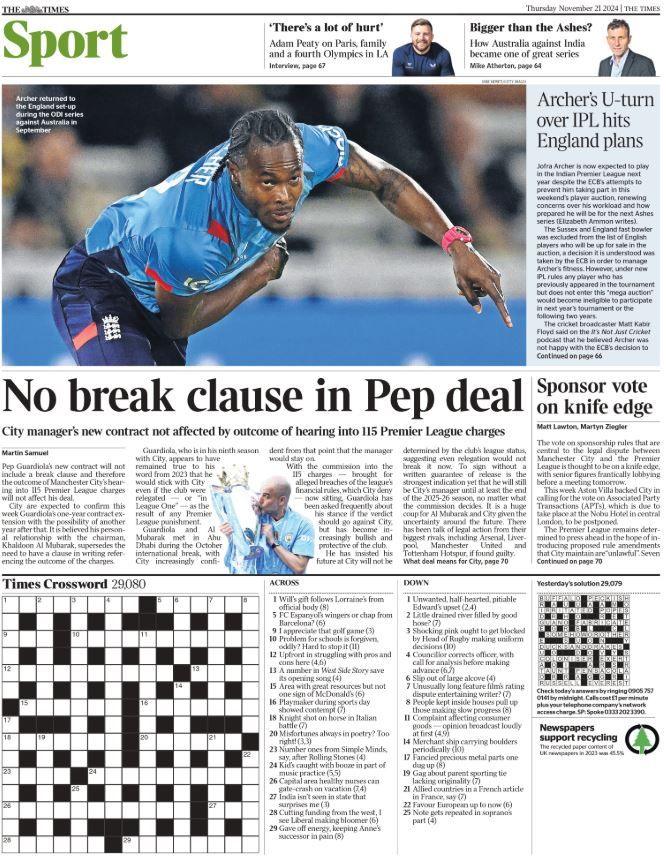 Times back page