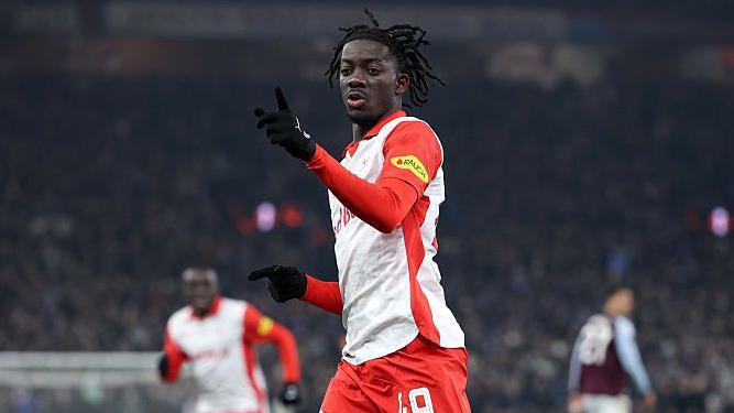Moussa Yeo celebrates