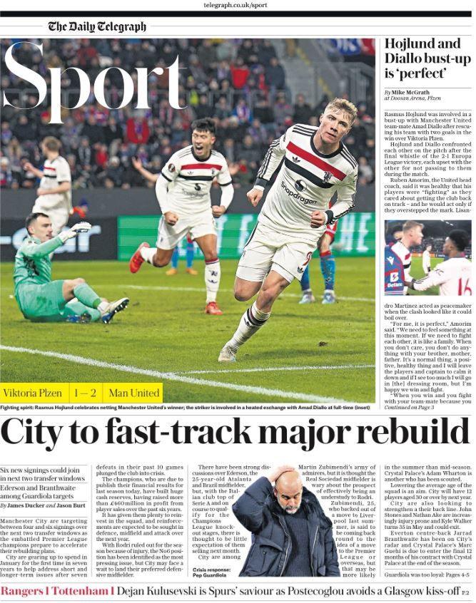 Telegraph back page