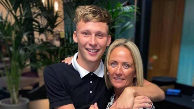 Gary and his mum, Mandy