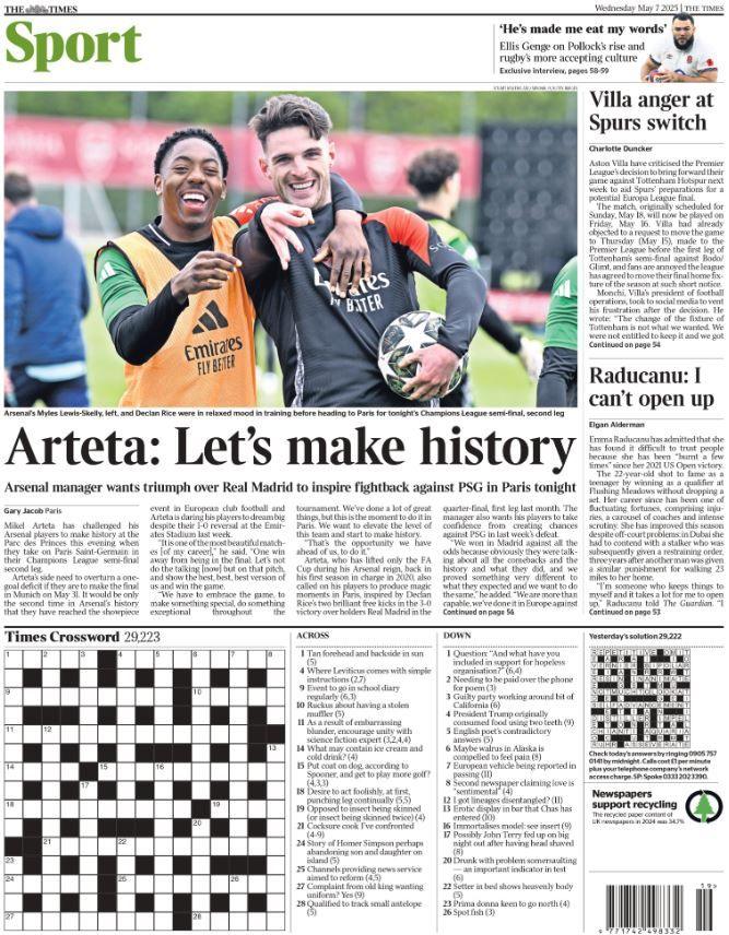 Times back page