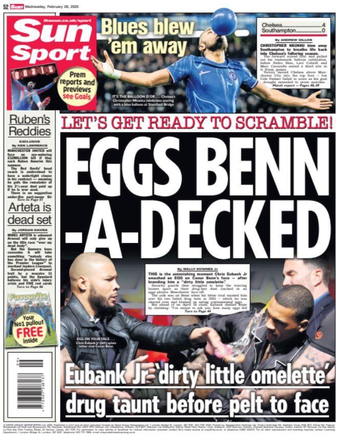 Sun back page: 'Blues blew 'em away'