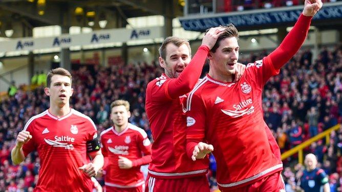 Aberdeen are guaranteed second place in the Premiership with a win