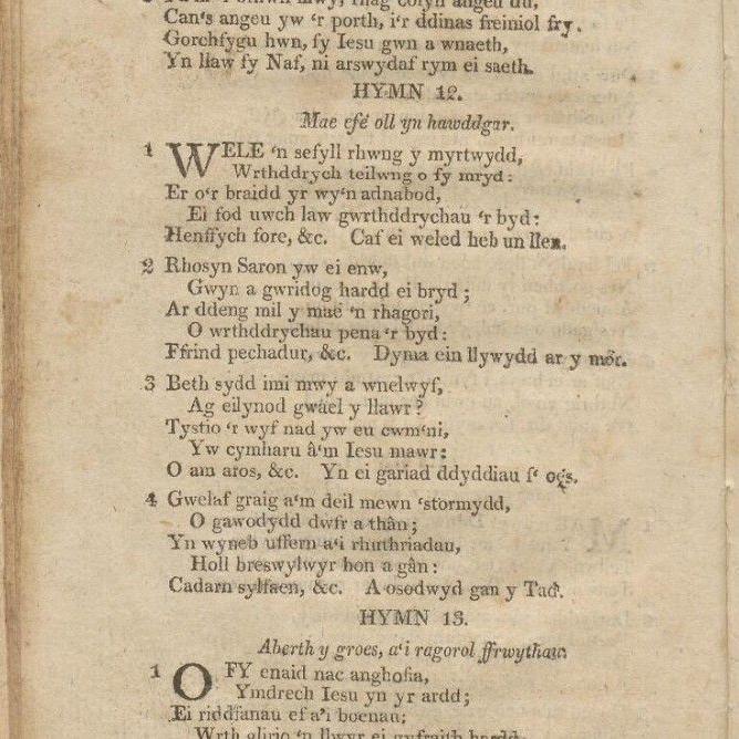 Tudalen o lyfr emynau