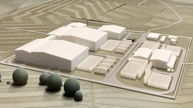 A 3D model of the proposed plans